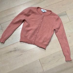 Bonpoint cashmere girls pink cardigan
